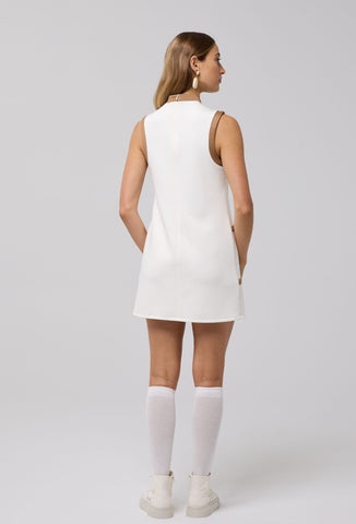 Chelsea Mini in Ivory with Tobacco Piping
